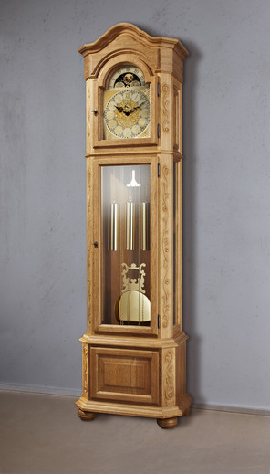 German Grandfather Clock Telgte, solid oak