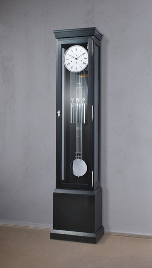 german grandfather clock black, solid oak