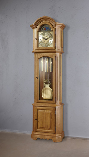 Grandfather Clock München of solid oak